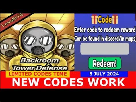 Backroom Tower Defense Codes (July 2024) .